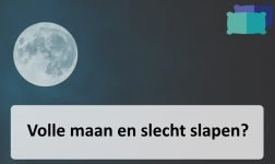 Volle maan en slecht slapen