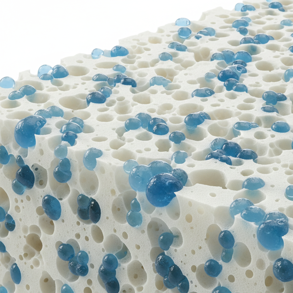 Cooling gel technologie close-up