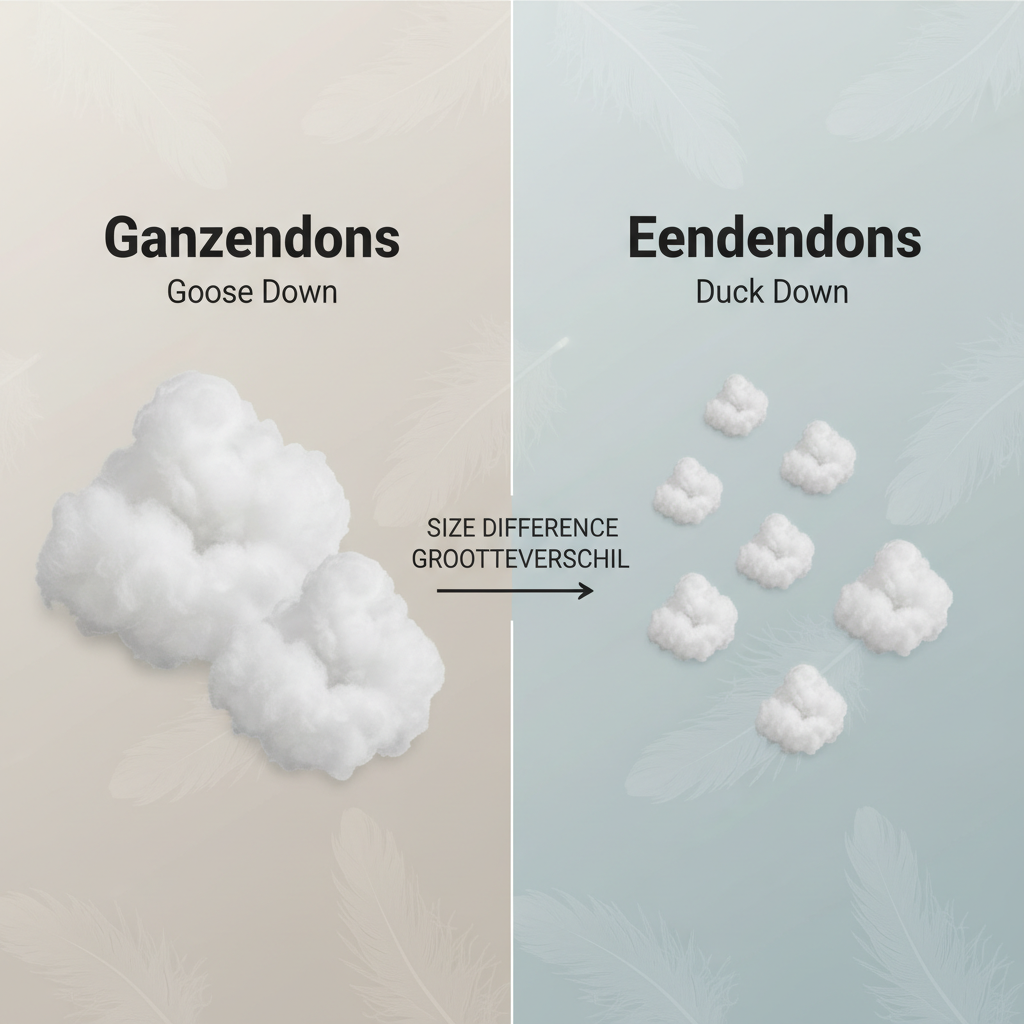 Gans vs eend vergelijking - verschillen in donsclusters en kwaliteit