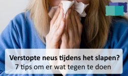 verstopte neus tijdens het slapen